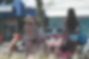 Sexy Florida beach bikini girls, some topless