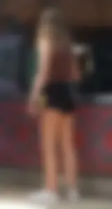 Tight Leggings And Small Shorts at Amusement  Park