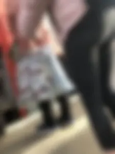 Skinny Candid Teen in Tight Black Jeans on a Train Station Gallery
