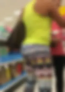 Milf shopping at Target in patterned leggings