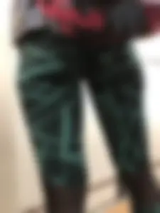 Hot Ass in Green Yoga Pants in Subway Train Closeup