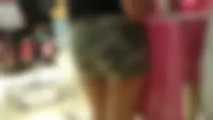 Booty in camo shorts closeups