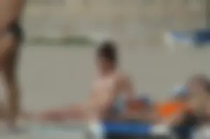 Sexy mature girls on Vilanova topless beach