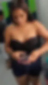Beautiful brunette with cleavage