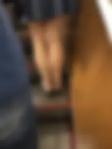 Girl with Sexy Legs Subway Escalator Cool Upskirt