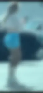 Blonde White girl in biker shorts