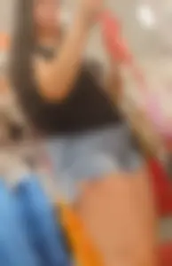 Latina Has A Nice Booty In Jean Shorts, Faceshot