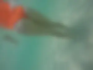 Underwater in a fantastic bikini