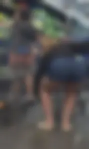 Thirst Trapping Lil Latina MILF in cutoff shorts