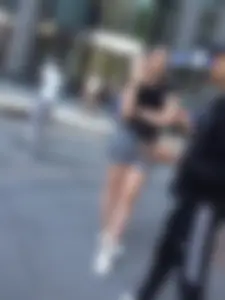 Thick big booty teen with braces in tight grey spandex shorts