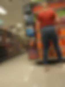 Quick blonde girl in jeans
