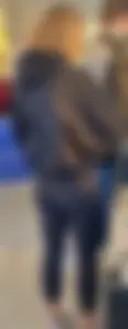 Hot Blonde in ALO at airport (with face)