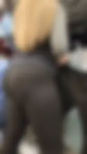 You Can See Her Thong Through Her Leggings!