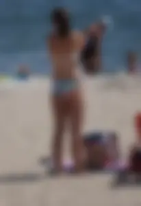 2 cute beach girls in bikinis