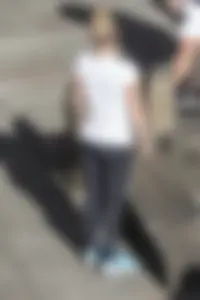 Blonde with see through leggings and no panties exercising in public in London