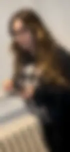 Cute College Girl With Flared Leggings And Glasses