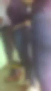 Thick girl with a fat ass in tight jeans