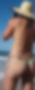 Cute girl on the beach with a decent body in thong bikini
