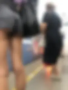 Perfect Long Candid Skinny Legs And Butt in Grey Jean Mini Shorts Closeups - Huge Subway Creepshots Gallery