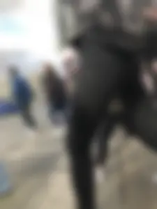 Street Candid Girl With a Hot Booty in Black Skinny Jeans on a Crosswalk Creepshots Gallery