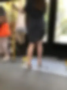 Hot Stocky Legs and Feet in Sandals on High Heels Bus Creepshots