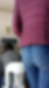 Hot Latina teen in tight jeans with decent ass