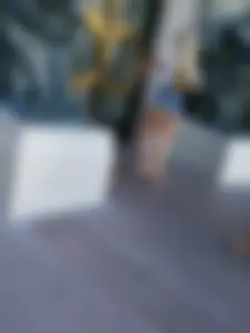 Big booty blonde showing a ton of her ass cheeks in shorts