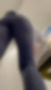 Skinny And Tight College Girl In Blue Leggings Bends Over For Me (Upshots)