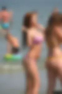 Sexy beach and bikini girls