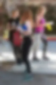 Emma Roberts in spandex leggings at the gym in West Hollywood