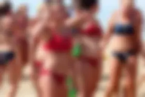 Lifeguard tournament girls on the beach