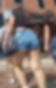 Cheeky college latina jean shorts(oc)