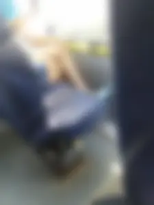Crossed Bare Legs of a Girl in a Public Bus Creepshot