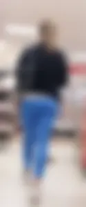 Amazing tight little ass in blue leggings!