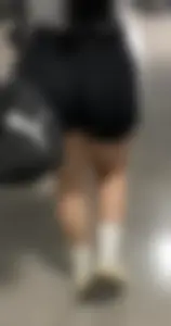 Gym Black Spandex shorts Ass too Phat to not cap (Thick Thighs)