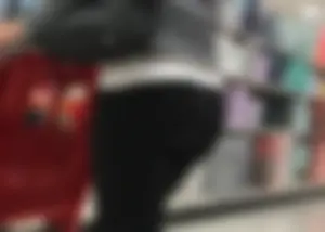 Target blonde with a great ass in leggings