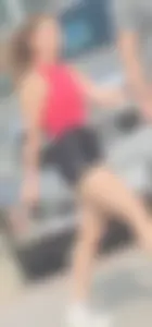 TIGHT WHITE ASS; BLACK SPANDEX SHORTS