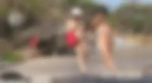 Nude beach and topless girls
