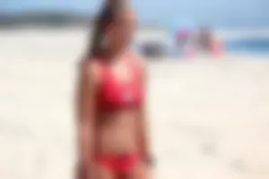Lifeguard tournament girls on the beach