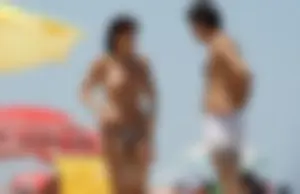 Nude beach and topless girls