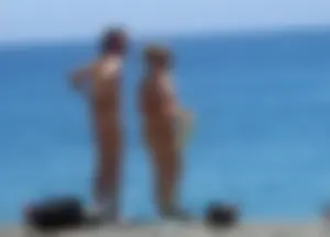 Nude beach and topless girls
