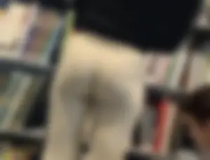 Tight And Jiggly College Girl In Black Leggings