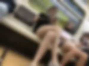Candid Girl With Hot Long Crossed  Legs Sitting in a Subway Train Creepshots Gallery