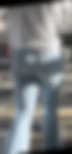 College girl with hot juicy bubble butt in flared jeans