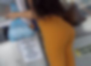 Perfect body pettite in tight orange leggings (OC).
