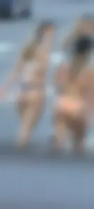 Busted capping sexy white girl in thong bikini