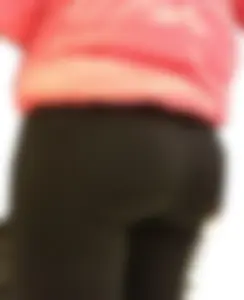 See through leggings booty showing the girls cheetah print thong