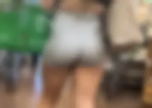 Blonde with fantastic ass and thighs in grey shorts (OC)