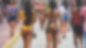 Two sexy ass black girls in thongs posing for the camera