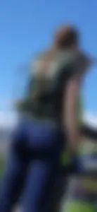 Beautiful Tight Bubble Ass in Blue Lulu Leggings